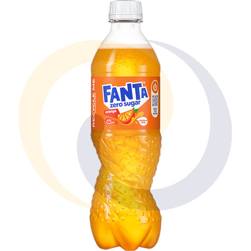 Koolzuurhoudende drank. Fanta Oranje. Zero pet 0,5l/12 stuks. DRS Coca-Cola