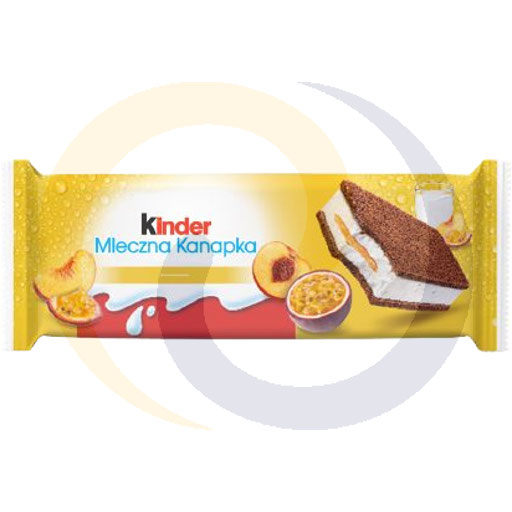 Kinder melk sandwich perzik passievrucht 28g/20st Ferrero