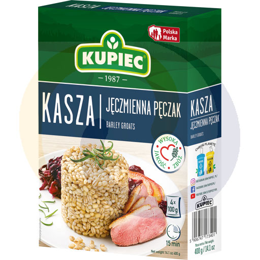 Kupiec Grote Gerstgrutten 400 g (4 Zakjes)