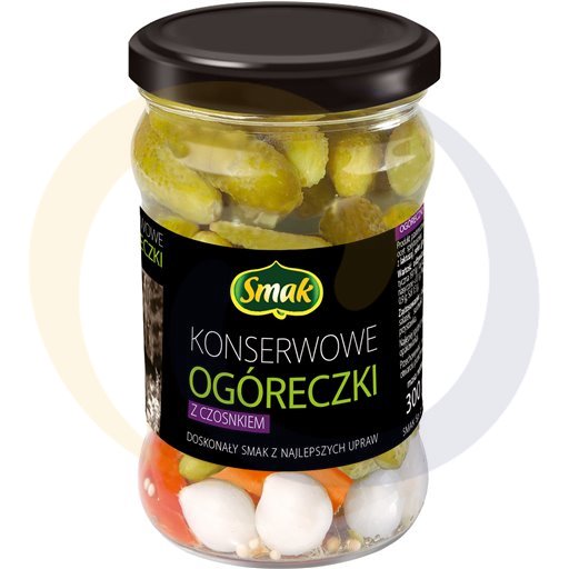 Солёные огурцы с чесноком Smak 300 г
