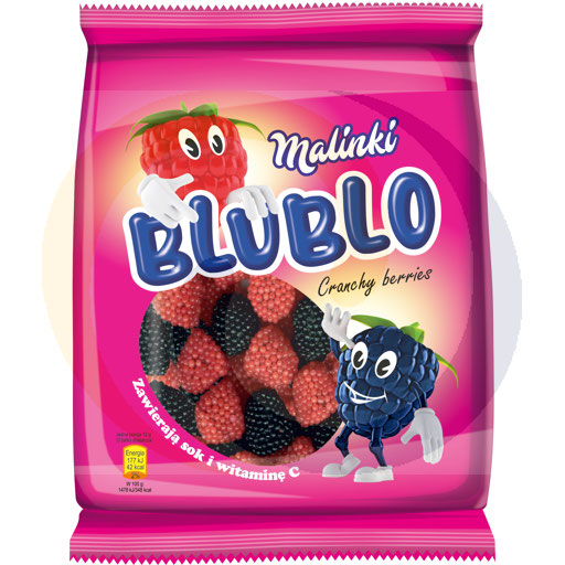Blublo Frambozen jelly beans 80g/20st Eurobrand