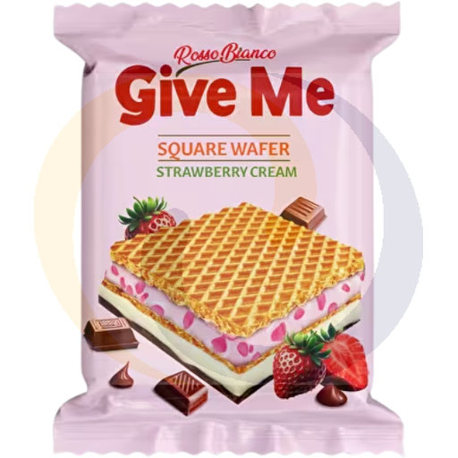 Rosso Bianco Geef Mij Aardbeienwafel. 30g/24st DanTrade