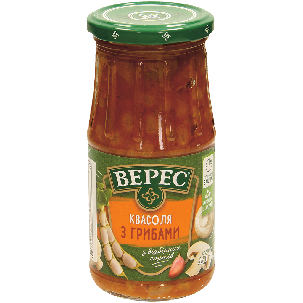 Белая фасоль с грибами в томатном соусе, пикантно