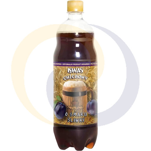 Kvass, pruimen smaak, pet 1.0l/4st DRS Obolon