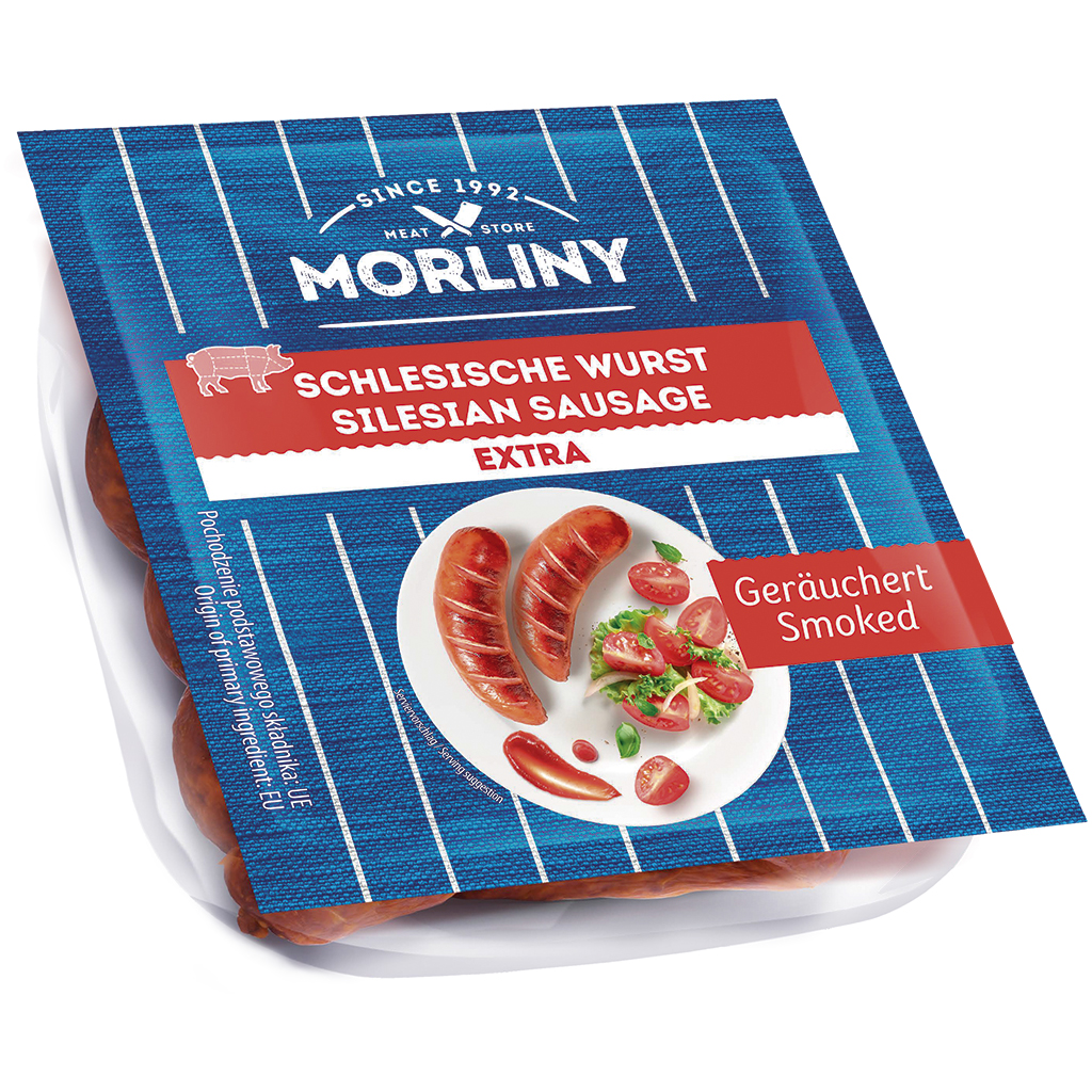 Silezische worst. Worst van varkensvlees, middelgrof gehakt