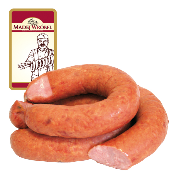 Brühworst – Ring, middelgrof, gerookt, volgens Krakause recept "Kielbasa wiankowa"