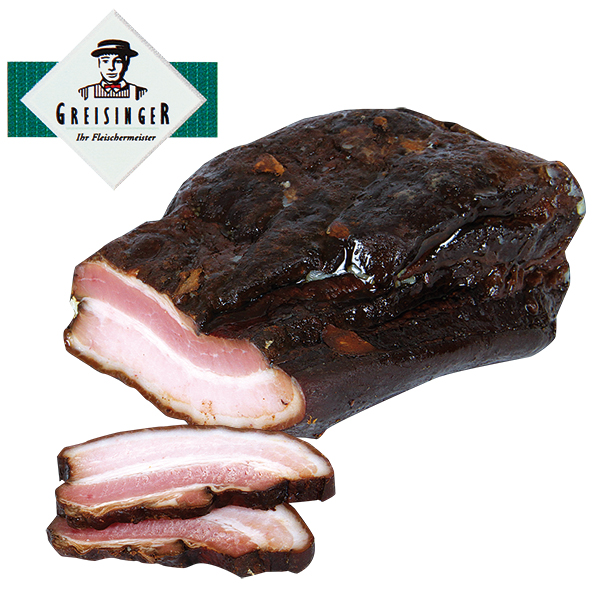 Varkensspek gerookt en gezouten