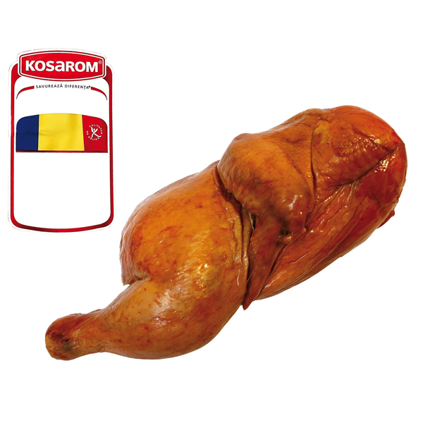 Half kip "Pastrama de pui" gekookt, gezout en gerookt