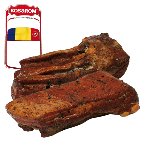 Varkensbuik "Piept de porc afumat" gekookt, gezout, gerookt