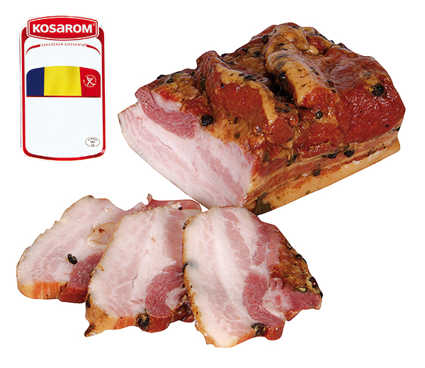 "Piept de porc acasa" - varkensbuik, gekookt, gezouten