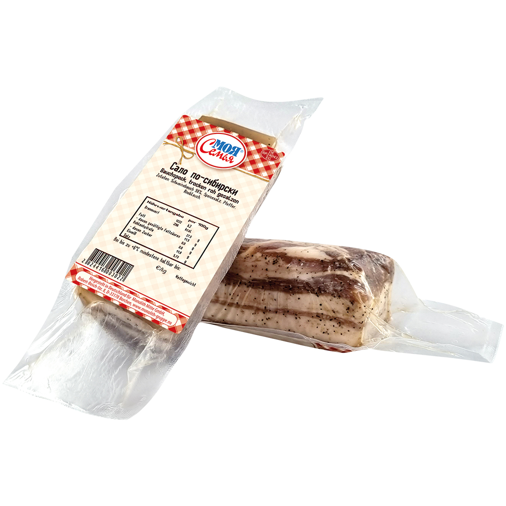 Droog gezouten varkensbuikspek "Salo po sibirski"