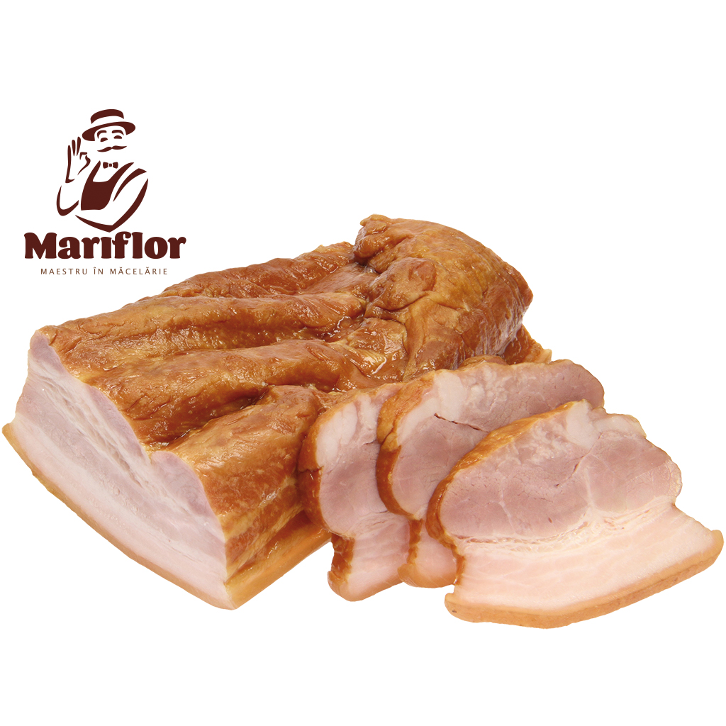 Buikspek gekookt, gerookt, gezouten en gekruid