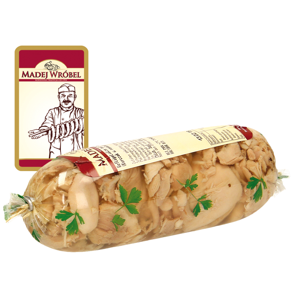 Vogelvleessalade met varkensgelatine "Kurczak w rosole"