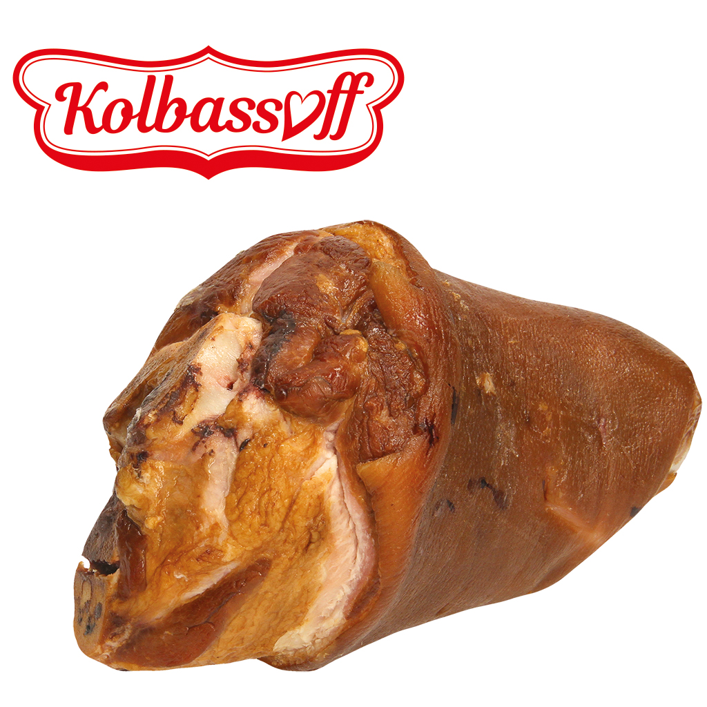Передняя свиная рулька, вареная и копченая