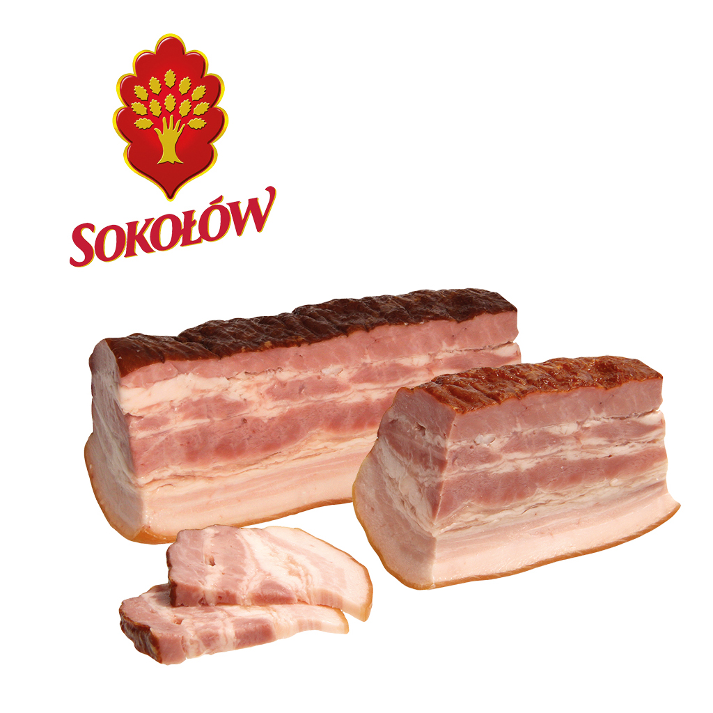 Свиная грудинка вареная и копченая.