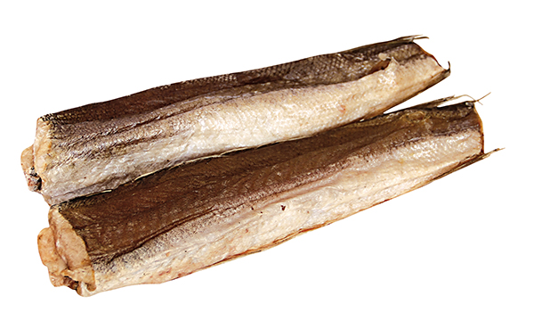 Argentijnse heek (Merluccius hubbsi) gedroogd en gezouten