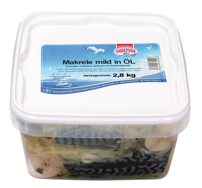 Makreel in olie lichtgezouten