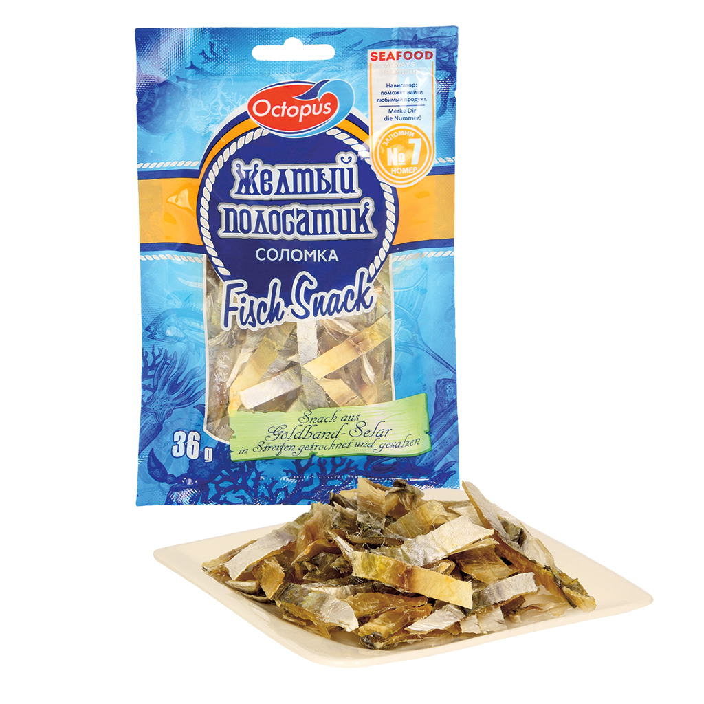 Snack van goldband-salar-filets, gedroogd en gezouten in ree