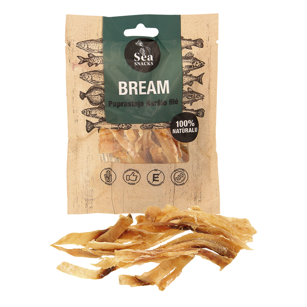 Brachsenfilets (Abramis brama) in repen gedroogd en gezouten