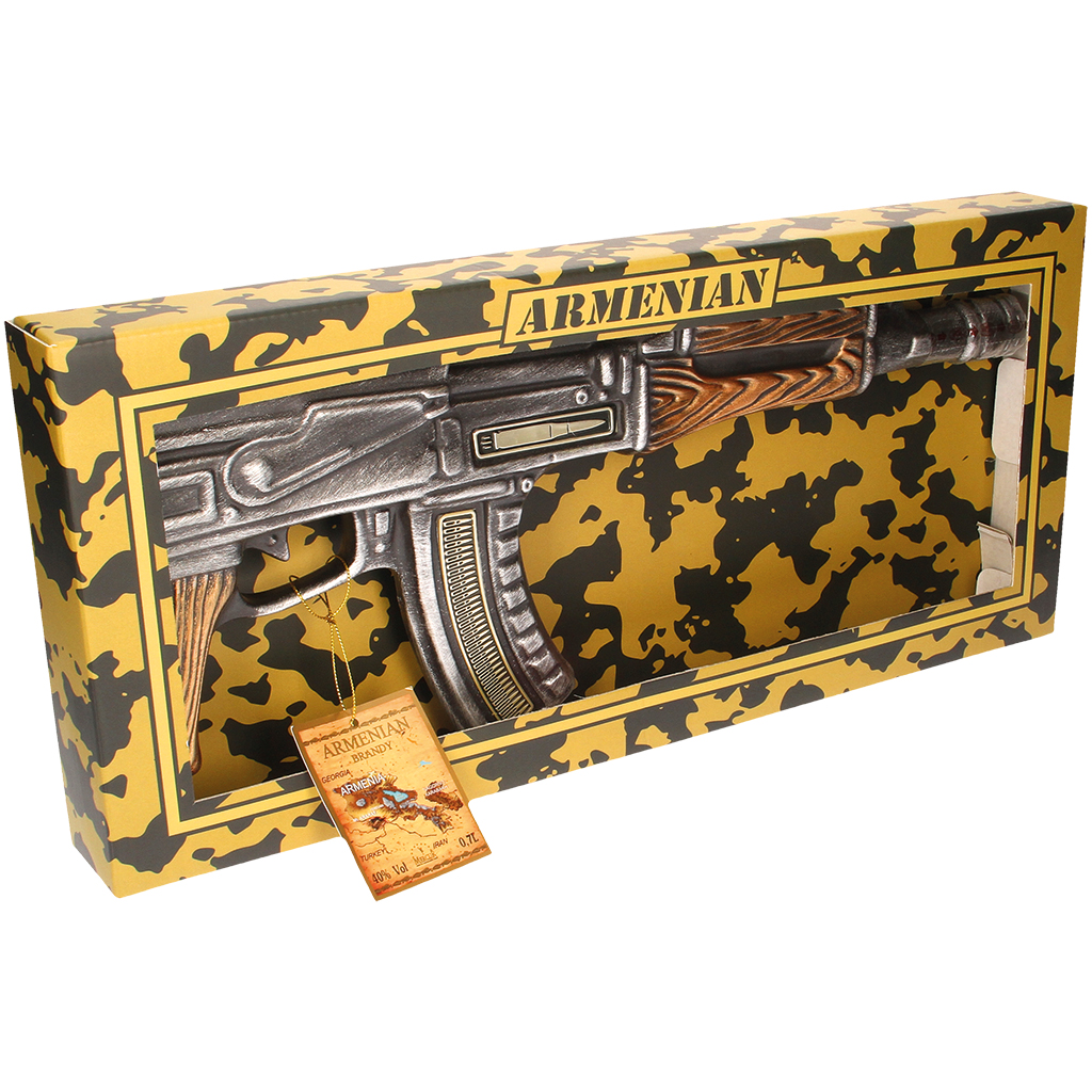 Armeense brandy KALASCHNIKOW keramiek 40% vol., in geschenkd