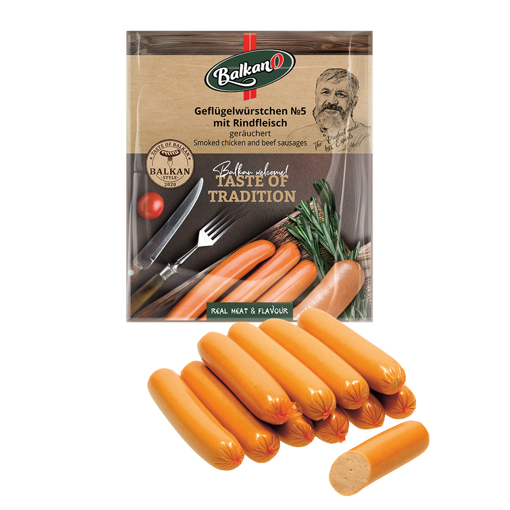 Vleesworstjes N5 met rundvlees, gerookt