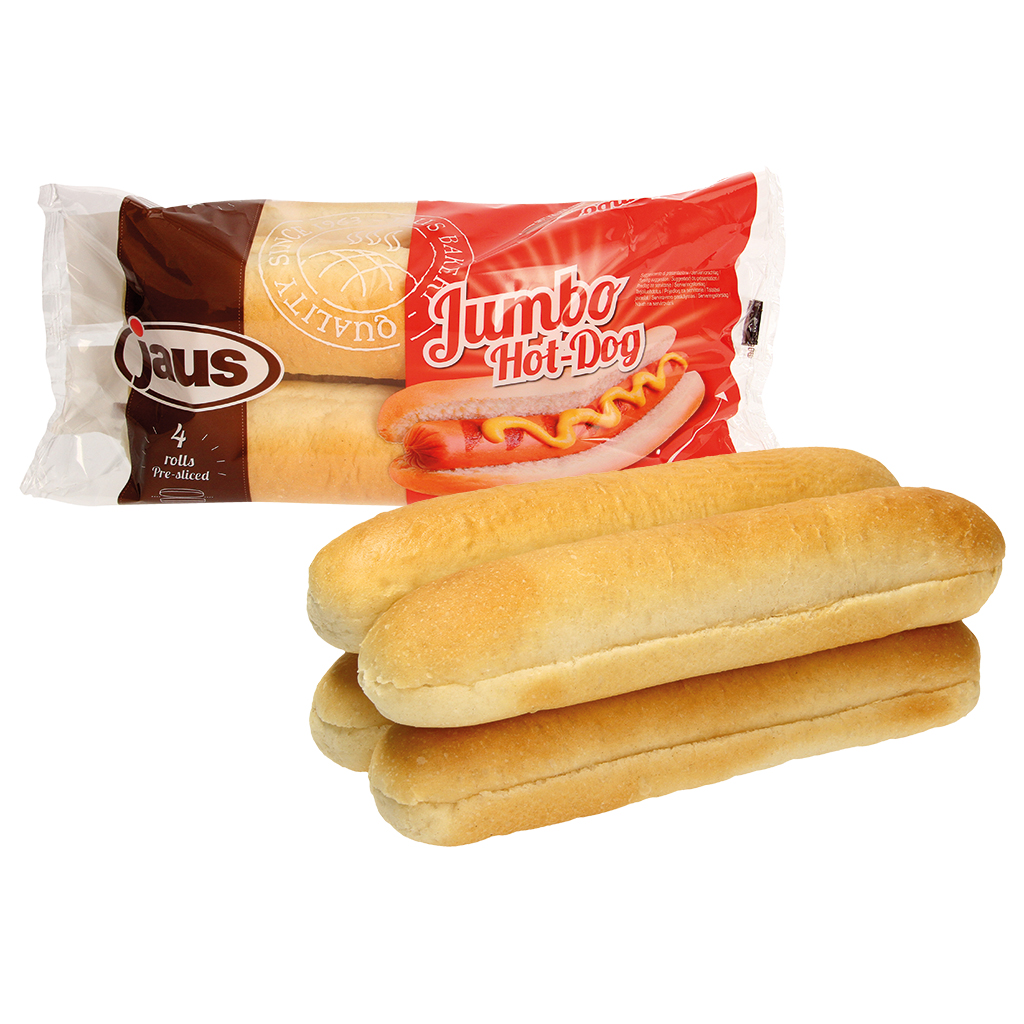 Tarwesoftbroodjes ""Jumbo Hot Dog"" (gistgebak)