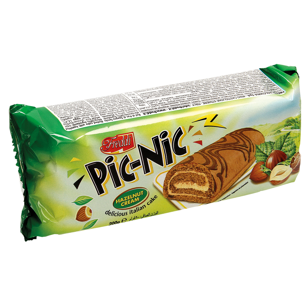 Cakerol met hazelnootcrèmevulling (28%)