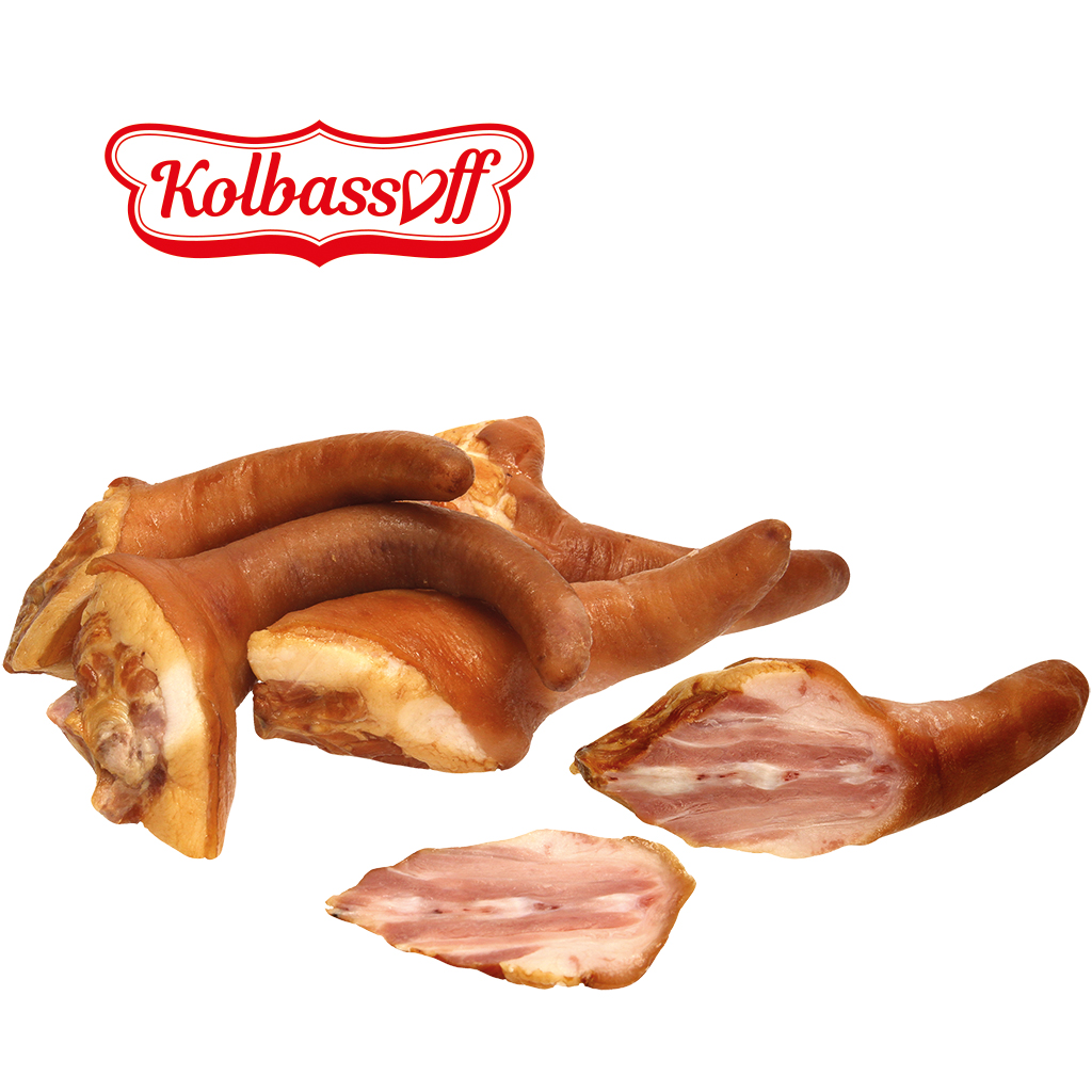 Varkenssnuit, gerookt en gekookt