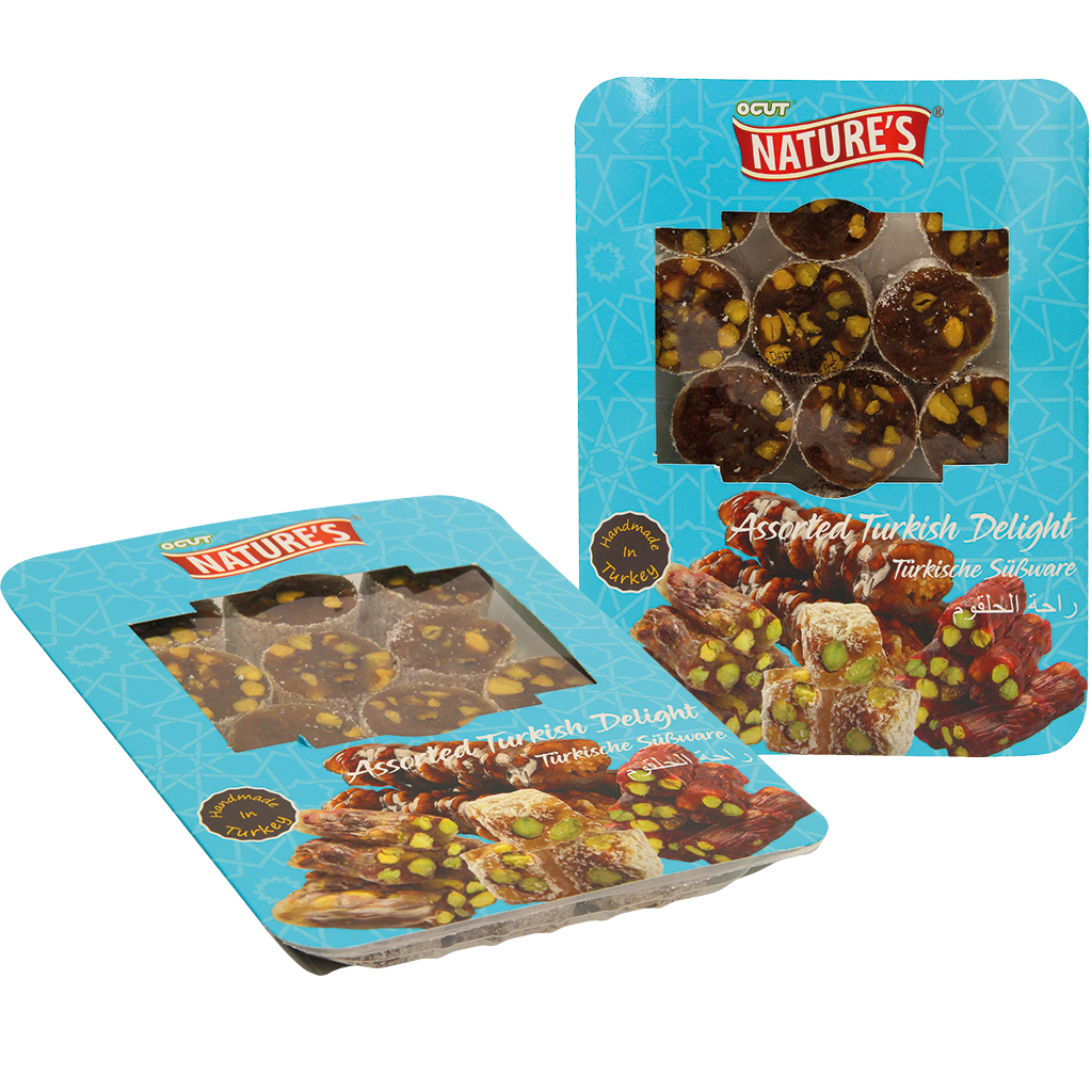 Turkse gelei suikergoed specialiteit ""Lokum"" met pistachen