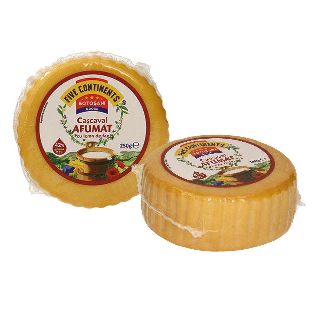 Румынский вытяжной сыр "Cascaval Afumat", копченый, полужирн