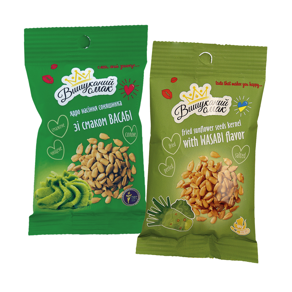 Geroosterde zonnebloempitten met wasabi smaak