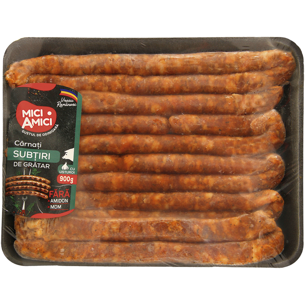 Grove varkensgrillworsten "Carnati subtiri de gratar", met t