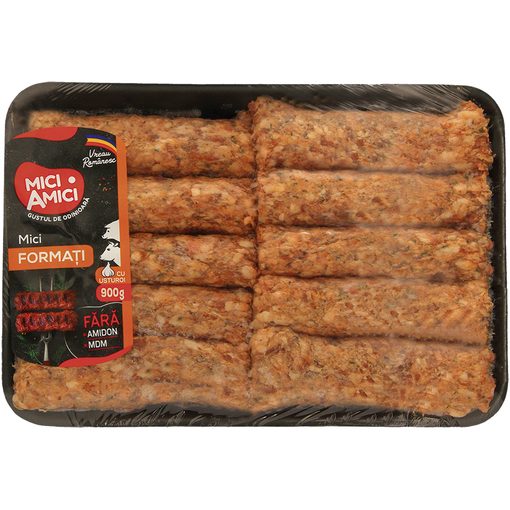 Rolletjes van gehaktbereiding "Mici Formati" met varkens- en