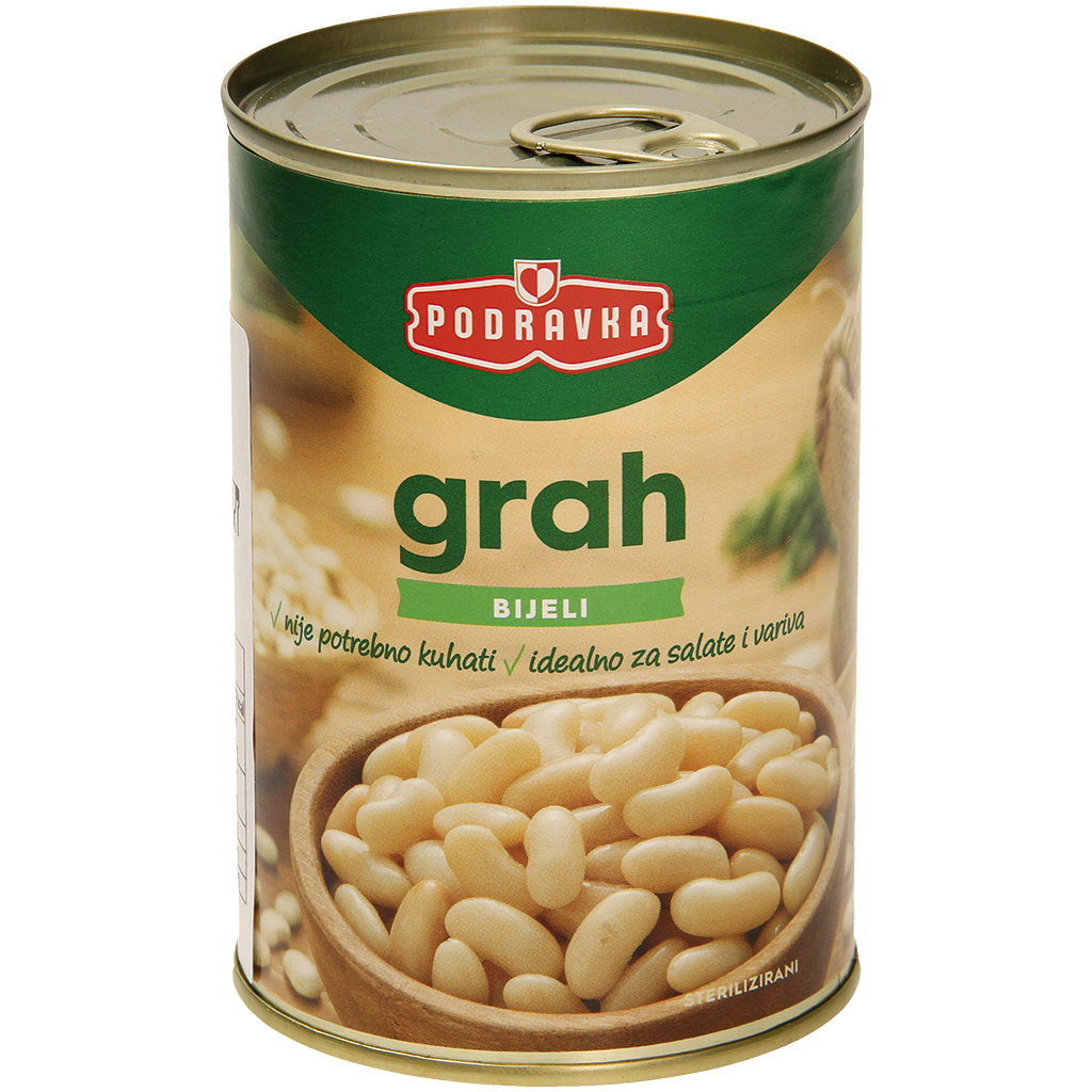 Gesteriliseerde witte bonen in pekel