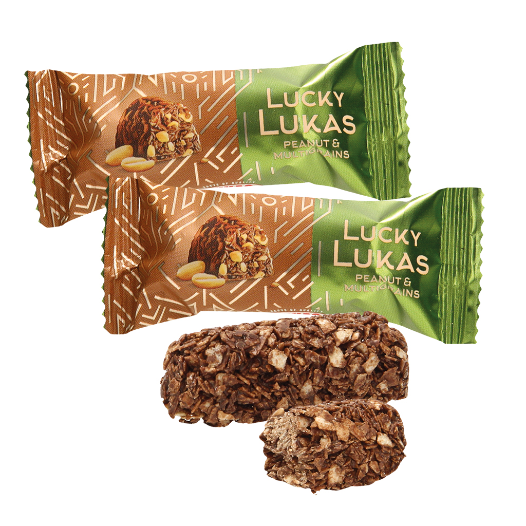 Конфеты "Lucky Lukas" с арахисом с корпусом из смеси кондите