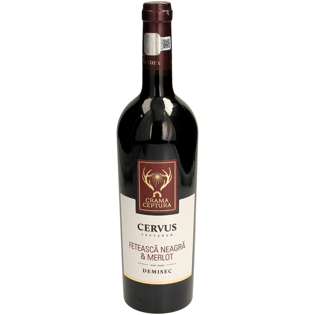 Cervus Fetasca Neagra & Merlot Vin Rosu Demisec Вино из Румы