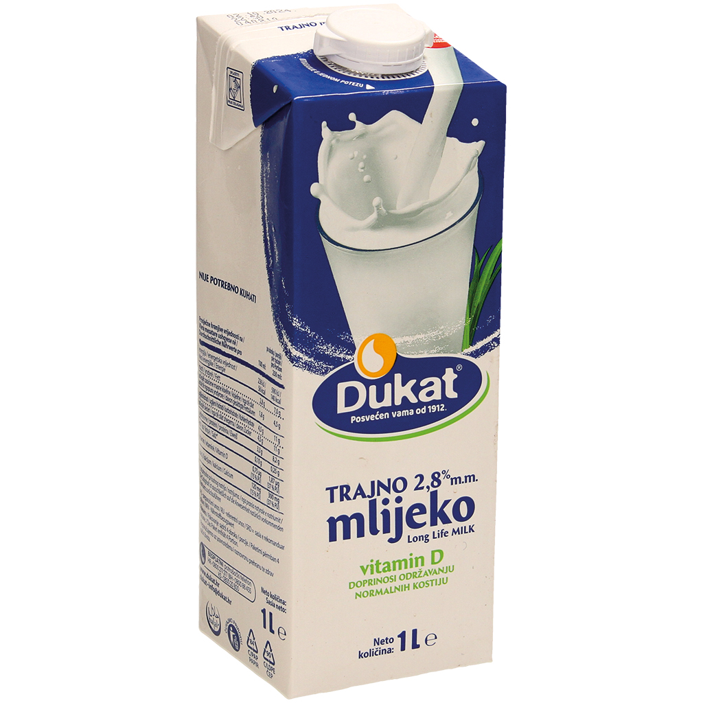 Молоко питьевое 2,8% жирности, ультравысокая температура, об