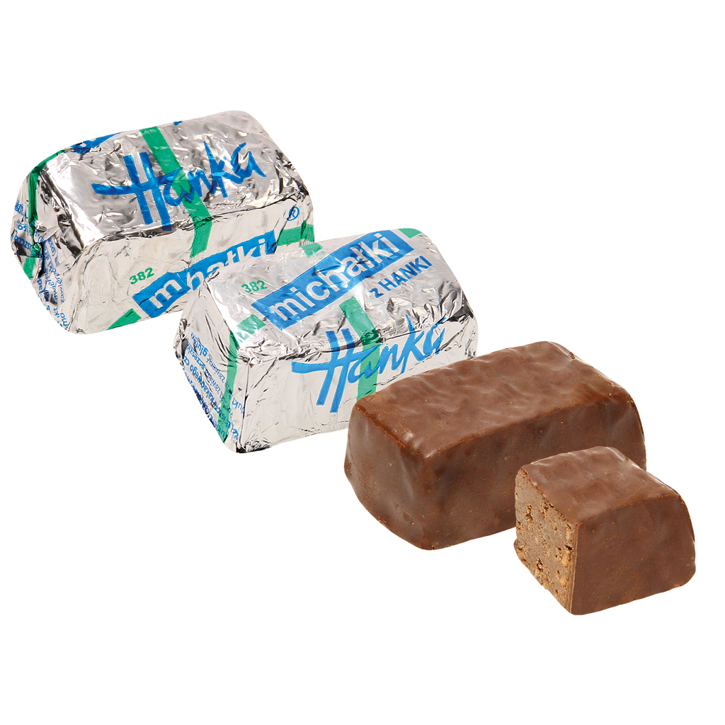 Confekt met 20% pinda's, met chocolade-pinda-smaak