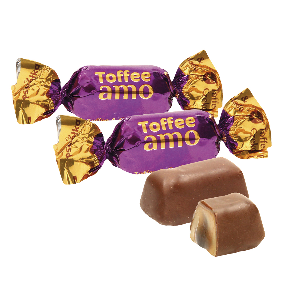 Karamel confectie "Toffee & Amo" in chocolade