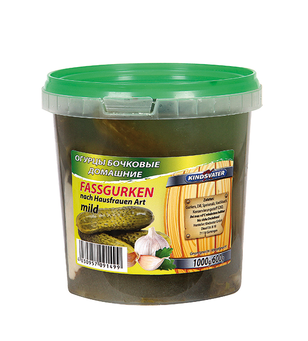 Met melkzuur gefermenteerde komkommers