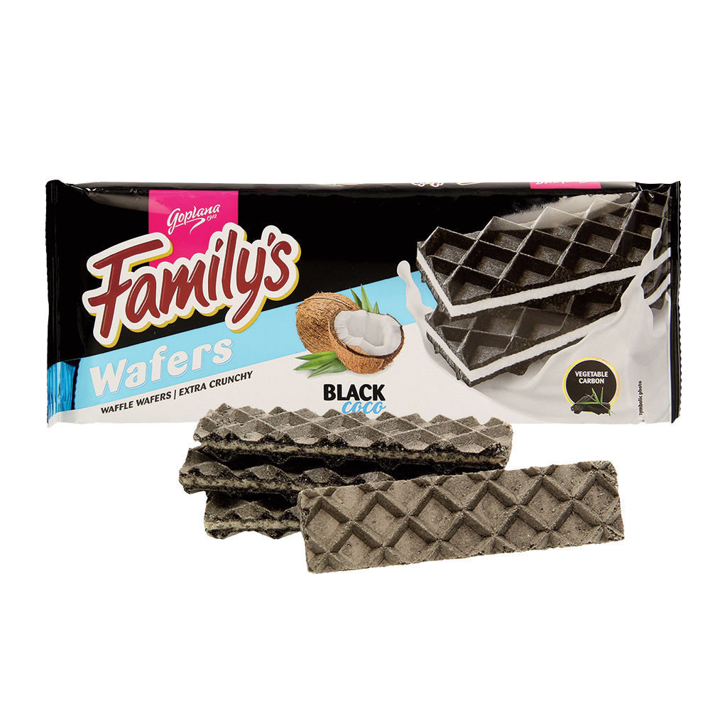 "Family's" donkere wafels met kokoscrème 72%
