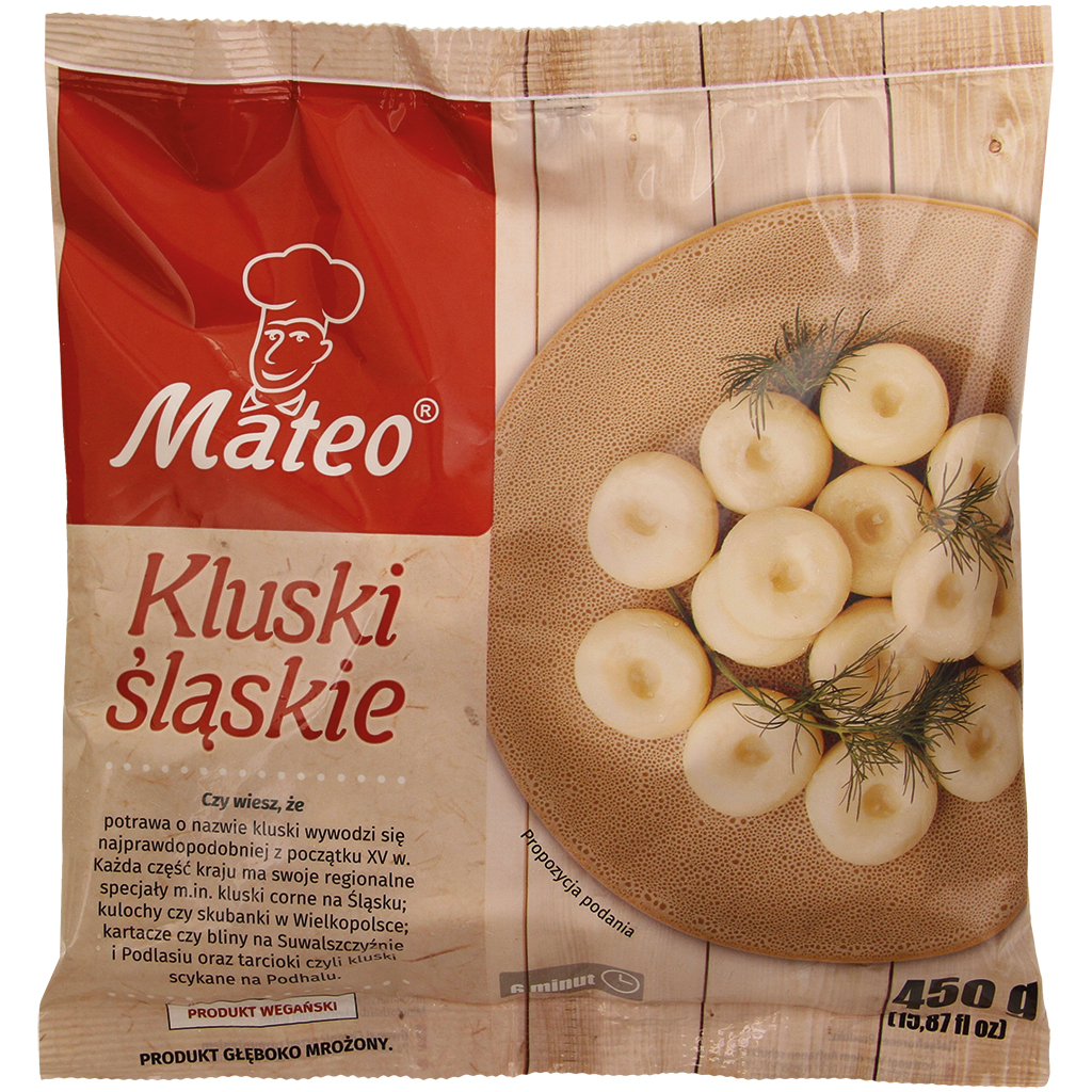 Knödel van aardappelvlokken en aardappelzetmeel, diepgevrore