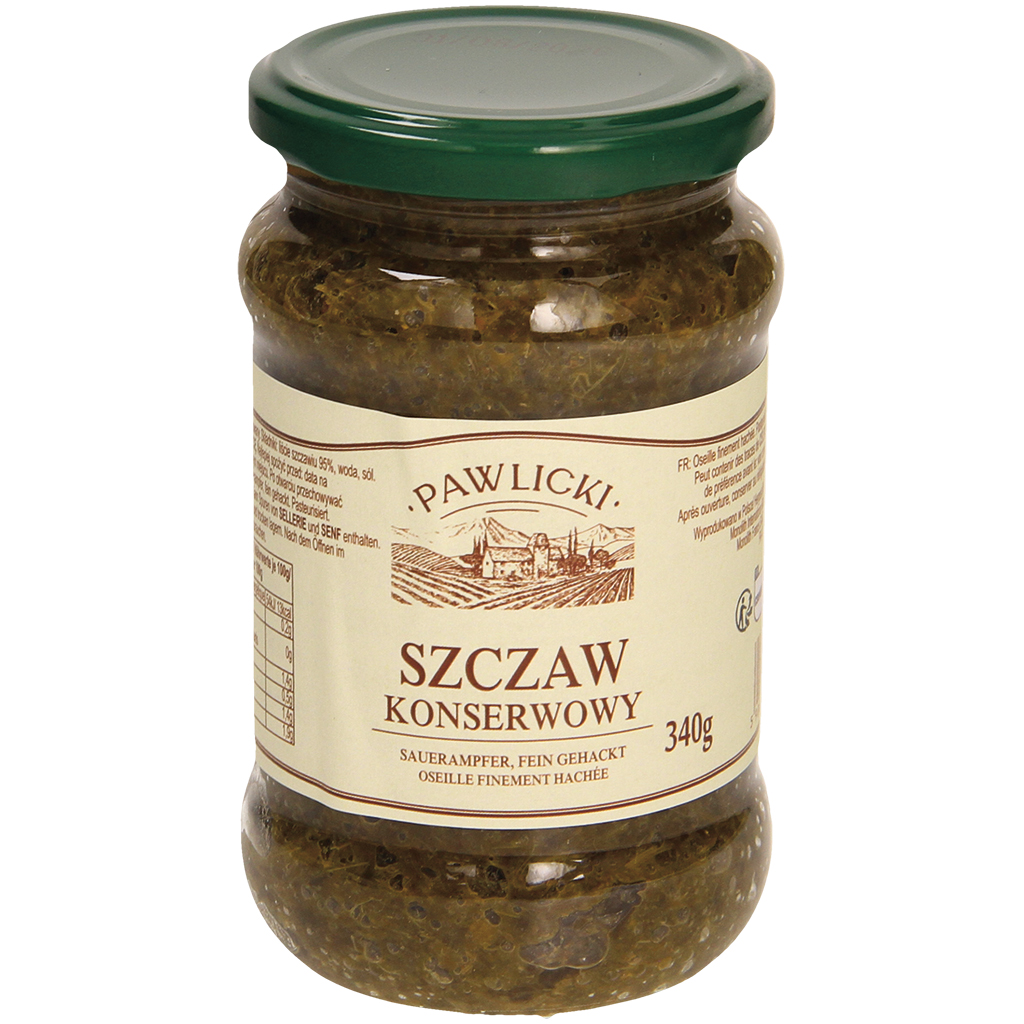 Zuring, fijngehakt. Gepasteuriseerd.