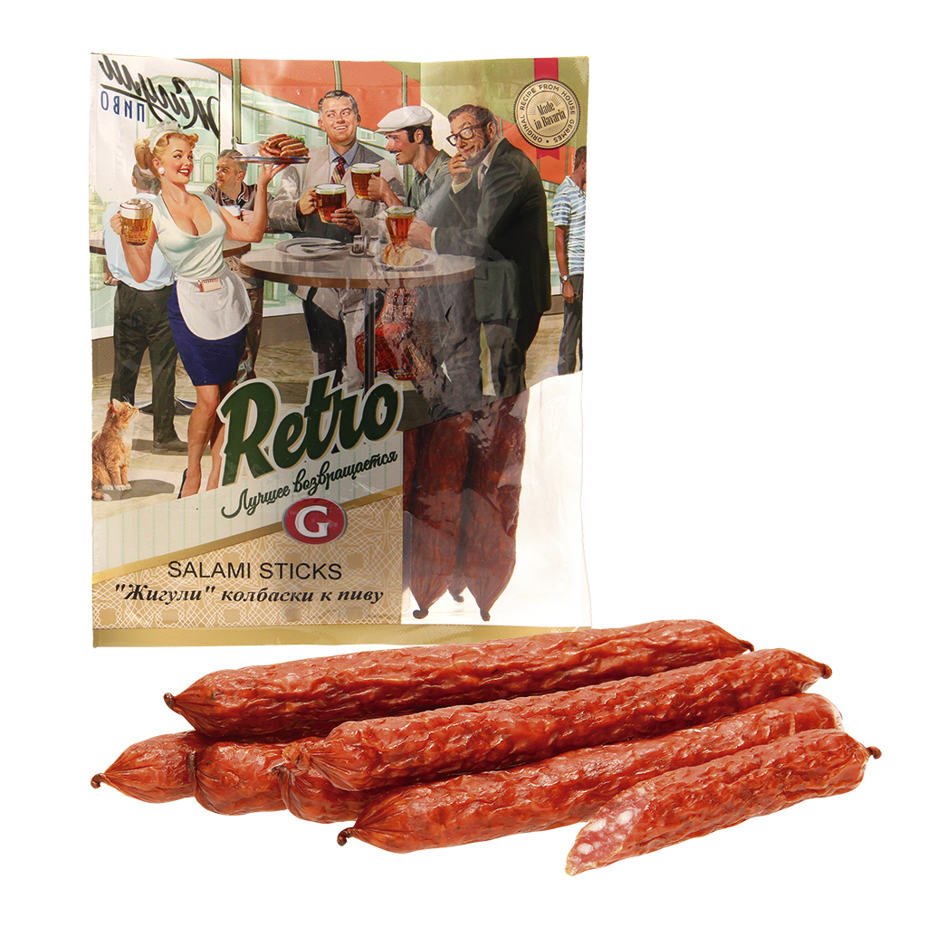 Mini salami ""Zhiguli Kolbaski k pivu"", gerookt