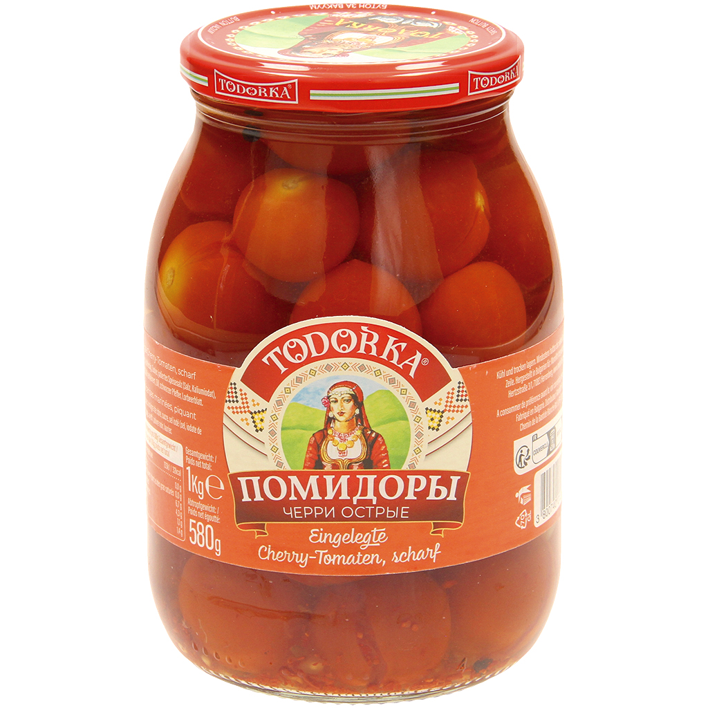 Ingelegde cherrytomaten, pikant