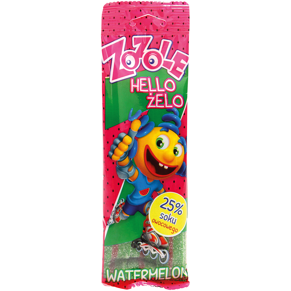 Gelei-stroken met watermeloensmaak.