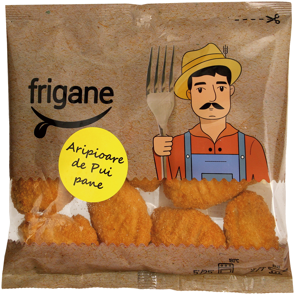 Kippenvleugels "Frigane" gesplitst zonder punt met 27% panee
