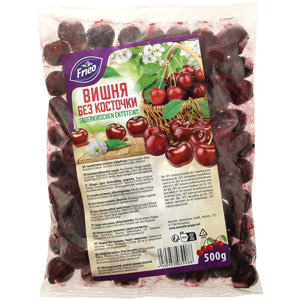 Ontpitte zure kersen, diepgevroren