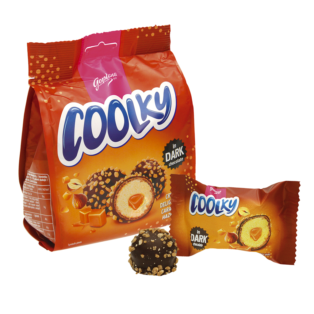 Coolky Dark Вафельные шарики с кремом со вкусом бисквита (48