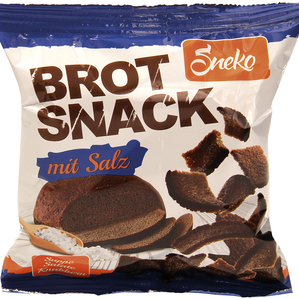 Snack van roggebrood met zout